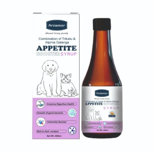 Appetite Booster Syrup For Pets-aniamor- Herbal Blend Syrup-200ml, For Animals, Packaging Type: Bottle