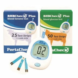 Plastic Bhb Check Plus Blood Ketone Test Kit, For veterinary