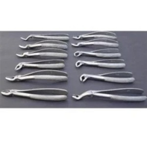 Stainless Steel GDC DENTAL Extraction Forceps Kit (Set Of 12), For Commercial