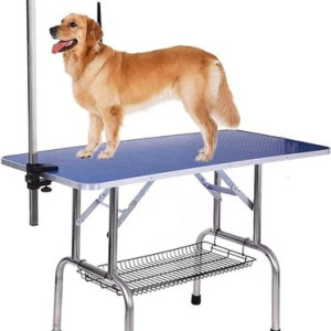 Dog Pet Grooming Table Professional Heavy Duty with Arm & Noose & Mesh Tray bath
