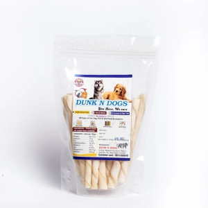 Dog Twisted Row Hide Chew Stick