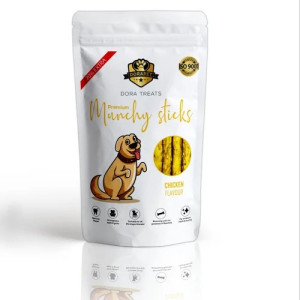 Dora Treats Munchy Sticks By Dorapet, Chicken Flavour, Dog Treats, 360 Gram Pack