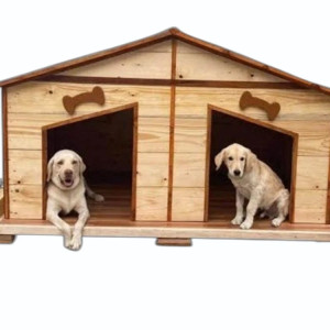 Double door Wooden Dog House