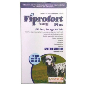 Fiphronil+S-Meyhoprin Fiprofort Plus Spot on for Dog, Packaging Size: 1.34 Ml