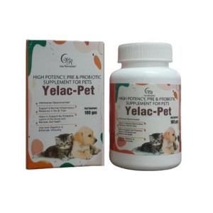 Yelac-Pet High Potency Pre & Probiotic Supplement For Pets, Powder, Packaging Size: 100 Gm