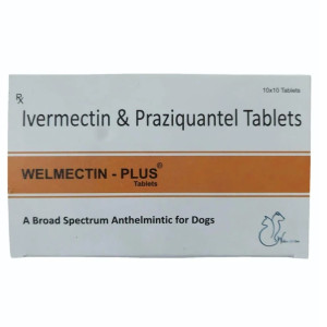 Ivermectin Praziquantel Tablets, 600 mg, 10x10 Tablet