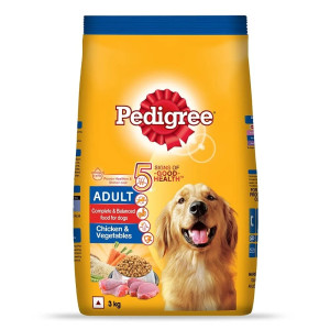 Pedigree Adult Dry Dog Food, Chicken & Vegetables, 1kg.200 Pack