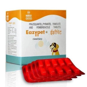 Praziquantel Pyrantel Pamoate and Fenbendazole Tablets - Eazypet, For Personal, Treatment: Dewormer