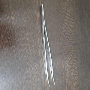 Silver Stainless Steel Straw Holding Forcep