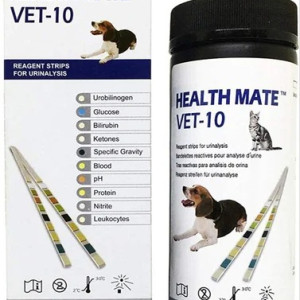 Health Mate Vet 10 Urine Test Strip, Number of Strips: 50 Strips