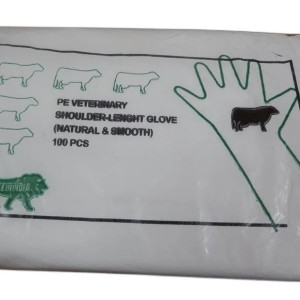 Latex Ldpe Veterinary Shoulder Length Hand Gloves, Powder Free